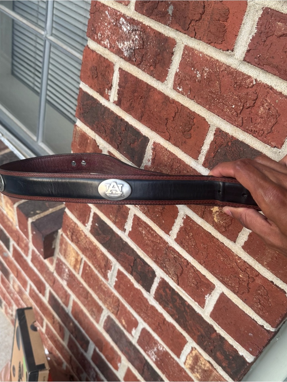 Zep-Pro Belt Auburn Tigers Football Full Leather Size 34 Brown College NCAA